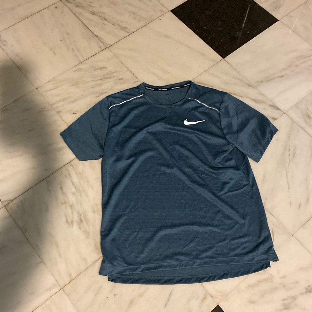 Nike Running Dri Fit Mesh Shirt - medium- blue - only worn 5 times